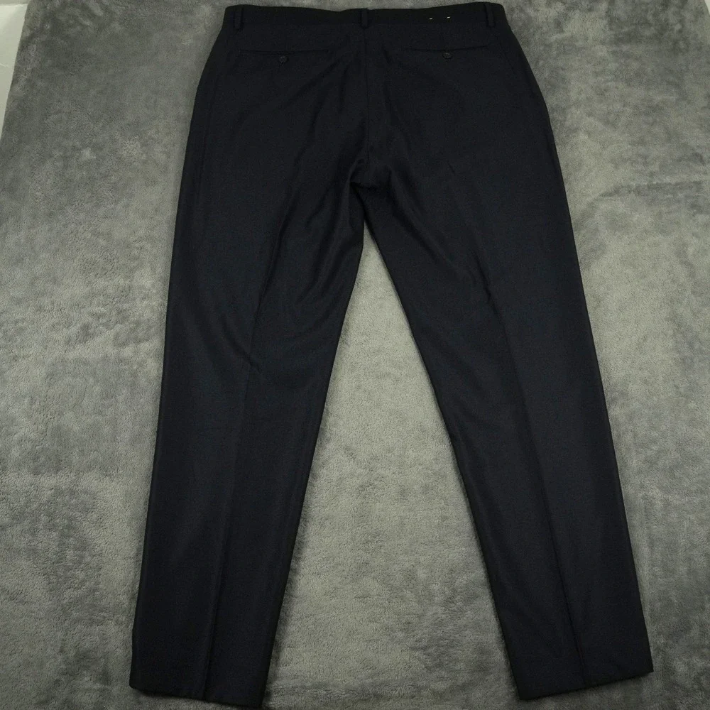 Banana Republic Signature Italian Hopsack Pant Mens 36R (38x31) Navy Reda Flexo